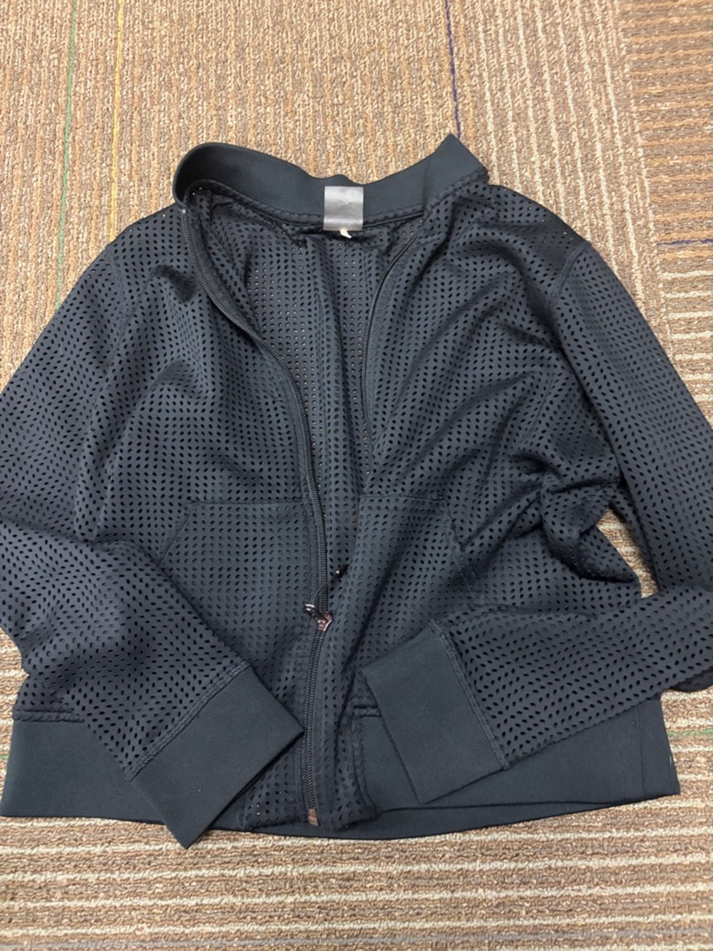 CALIA by Carrie Underwood Black Perforated Workout Jacket - S